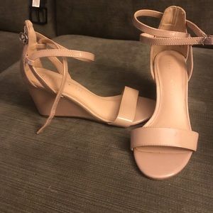 Nude Wedge Sandals
